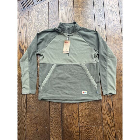 FjallRaven Vardag Lite Fleece Medium Laurel Green / Light Olive 87055 NWT - Picture 1 of 7